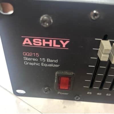 Ashly GQ-215 Stereo 15 Band Equalizer Black Vintage Rare Tested image 3