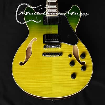 Ibanez Artcore AS73FM Semi-Hollow Electric Guitar - Green Valley Gradiation Finish image 2