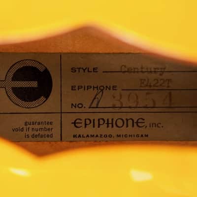 1960 Epiphone Century E422T Sunburst image 4