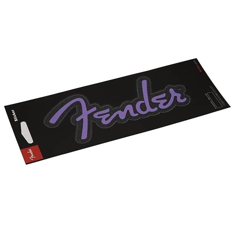Fender Logo Sticker, Purple Glitter 2016 image 1