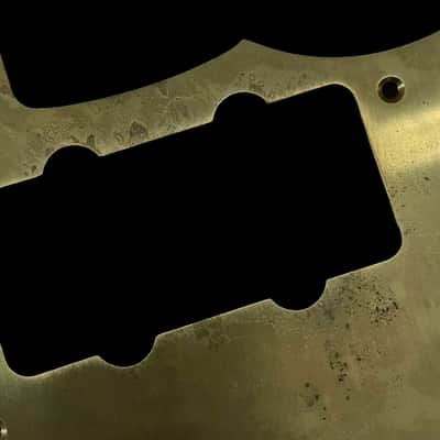 Jazzmaster Pickguard Scratchplate - NO Upper Controls / Rhythm Circuit - USA 60s Vintage - Aged Brass - Made-to-Order image 12