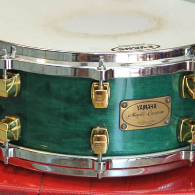 Yamaha Maple Custom Torquoise snare 14x5.5 image 8