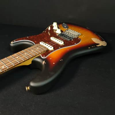 Vintage V6HMRSB HSS Icon Aged Relic Electric Guitar Gloss Sunburst image 15