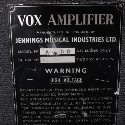 1964 Vox AC50 MK2 WITH 1x18 CAB image 7