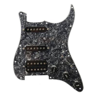 Stratocaster Style SSH Loaded Prewired Guitar Pickguard and Humbucker, Pearl-Pearl image 1