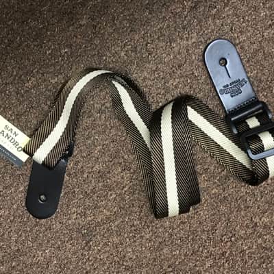 SAN LEANDRO woven nylon Ukulele STRAP new - Brown / Tan image 1