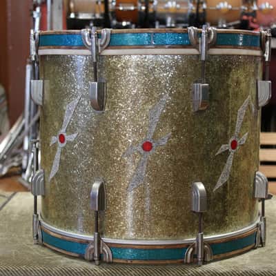 Septemeber 1940 Leedy 12x15 Marching Snare Drum in Gold Sparkle Full Dress image 4
