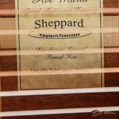 2005 Sheppard, Ave Maria Grand Auditorium, Flamed Koa/Engelmann Spruce image 9