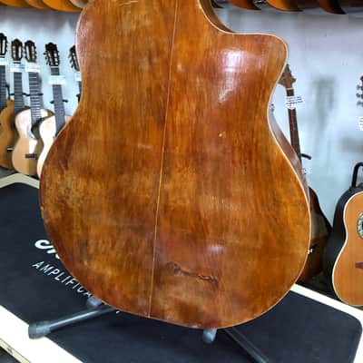 One of a kind French Jazz manouche left handed Siro Burgassi Grand model from 1945 Paris image 8