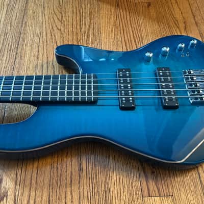 Status T-Bass Aqua Blue sunburst bolt on 5 string 2021 - Aqua Blue Sunburst image 7