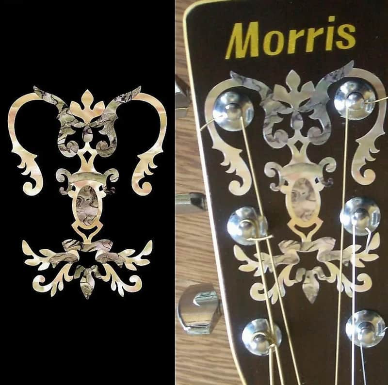 Vintage Chandelier Torch Guitar Headstock Inlay Decal Sticker image 1