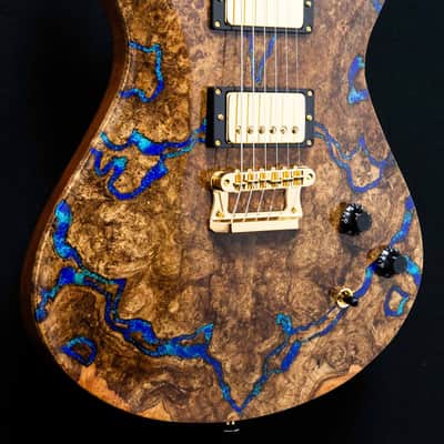 Knaggs Keya - Natural Spalt Maple - Blue Lapis Inlays - Gloss - OHSC - Call for Best Price !!! image 3