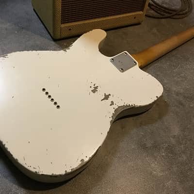 USA Relic Tele Style Electric Guitar Road Worn White by Nate's Relic Guitars image 4