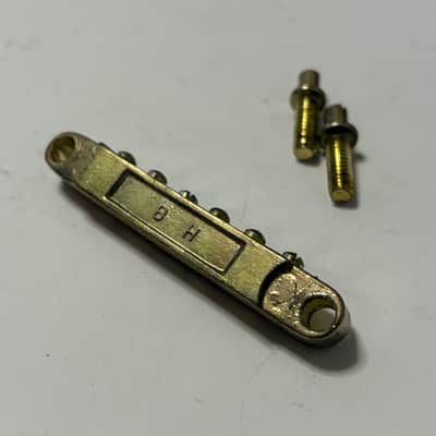 Series 10 Vintage 90s Les Paul copy Saddle ABR-1 Style W wire natural gold aged image 5