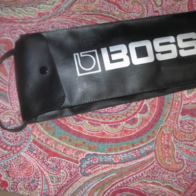 lightly used - very clean genuine BOSS vinyl pouch for FV300H, FV300L, and similar size size Boss pedals (NO pedal included) 1990s - Black Vinyl Exterior / Black Thin Canvas Interior image 2