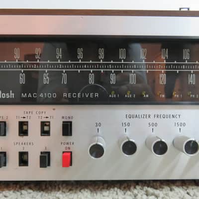 Vintage 1970s McIntosh Mac 4100 AM-FM Stereo Receiver 75-100W Wood Panel image 4