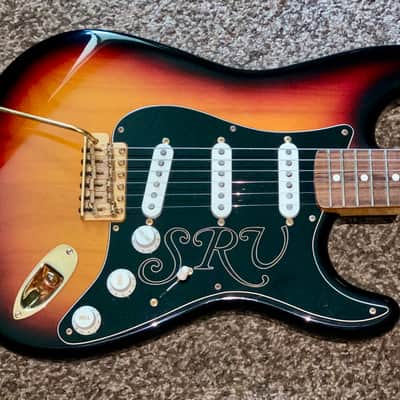 1996 Fender Stevie Ray Vaughan Stratocaster electric guitar made in the usa ohsc image 4