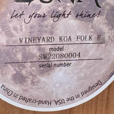 Luna Vineyard Koa Folk Acoustic / Electric, Wonderful Guitar ! image 8