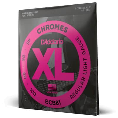 Mint D'Addario ECB81 Chromes Bass Strings Light 45-100 Long Scale image 3