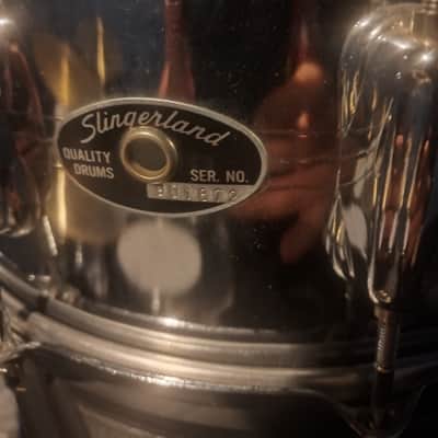 Slingerland Chrome over steel sound king 1990's - Chrome over steel image 2