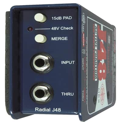 Radial J48 Active 48V Phantom Power Active Direct Box image 3