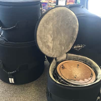 Tama Starclassic Maple 10, 12, 16, 22 Piano Black Drum Set w/Cases Made In Japan image 18