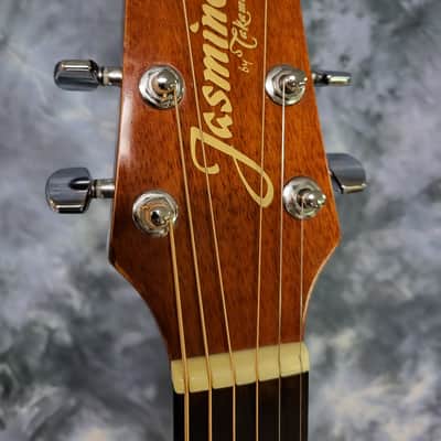 2000 Takamine Jasmine S-45 SK Acoustic Dreadnought Guitar Pro Setup New Strings Semi Hard Shell Case Bild 7