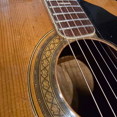 Early 1970's Univox MIJ Dreadnaught - Flame Maple Sunburst - Sold Woods - w/OHSC image 11