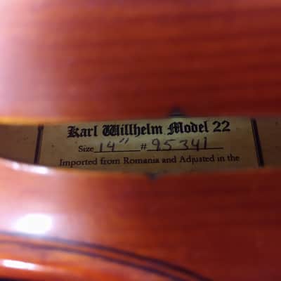 Karl Willhelm Model 22 Viola - 14" Size image 7