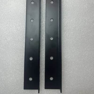 LASE 2 (One Pair) 2U / 2 SPACE Rack Rails 3.5" Lg Tapped 10/32" for Amplifier Rack image 9