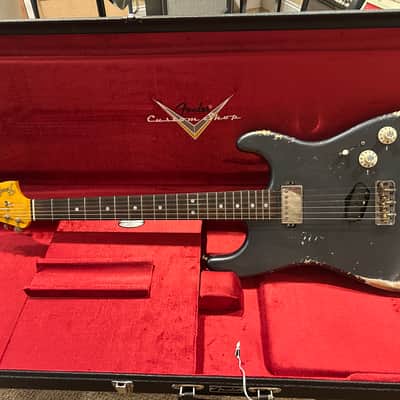 Fender Limited Edition SH Heavy Relic Charcoal Frost Metallic image 1