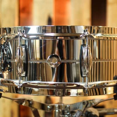 Gretsch 5x14 Brooklyn Chrome over Brass Snare Drum - GB4160 image 2
