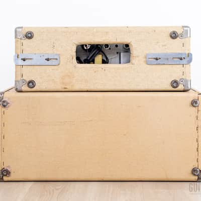 1962 Fender Tremolux Brown Panel Pre-CBS Blonde Piggyback Tube Amp 2x10 w/ Altec 425-8A image 8