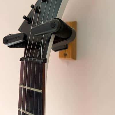 Hercules GSP38WB Auto Grip Short Arm Guitar Wall Hanger with Wooden Base 2010s - Natural/Black image 2
