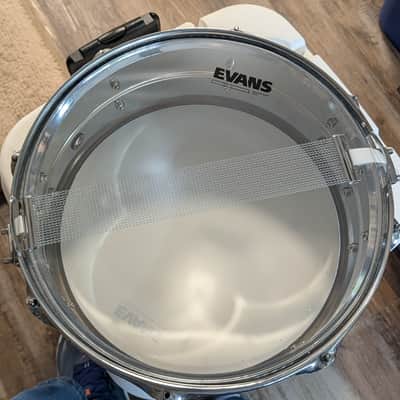 Tama Rockstar 14" x 5” Steel Snare Drum, Chrome, New Heads, Snare Wires, Lugs image 8