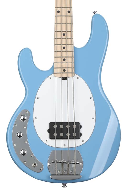 Sterling By Music Man StingRay RAY4 Left-handed Bass Guitar - Chopper Blue image 1
