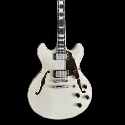 D'Angelico Premier DC Semi-Hollow Double Cutaway Electric Guitar 2019 - 2020 - Champagne with KILLER Taylor Gigbag image 1