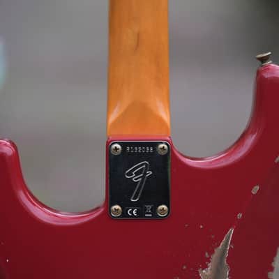 Fender Custom Shop '69 Stratocaster, Relic - Dakota Red over Olympic White image 8