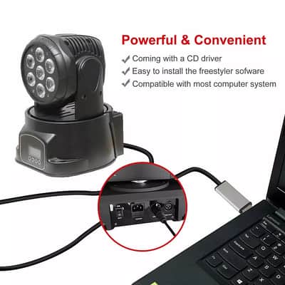 Usb To Dmx Interface Adapter Dmx512 Stage Light Controller Cable For Computer Pc image 1