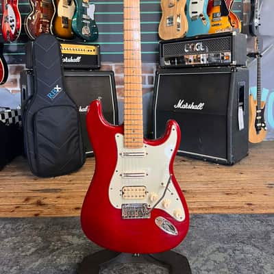Fender American Deluxe Fat Stratocaster HSS Crimson Red Transparent 2001 image 1