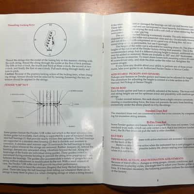 1994 Fender Instruction Manual - All American guitars and basses image 3