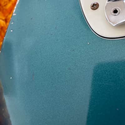 MJT Jaguar 2020 - Ocean Turquoise 60's Clone - John Frusciante Vibes Leslee onboard Seymour Duncan Fender parts Musikraft Neck image 16