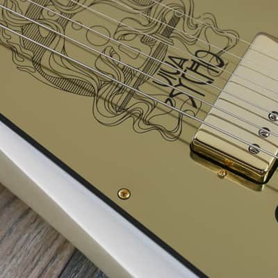 Rare! Dunable Asteroid Flying V  Limited 1 of a kind Psycho Guitar Las Vegas 2018 White (2274) image 10