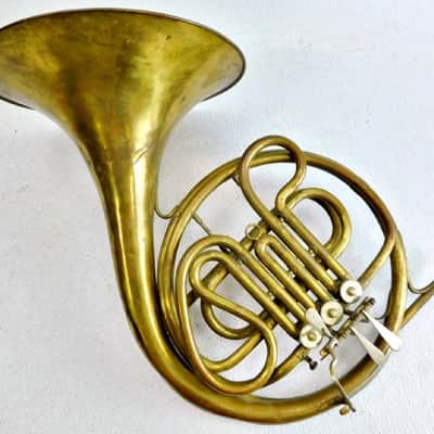 Geo C. Diver Music Co Gold Star Single French Horn, USA,  Lacquered Brass image 2