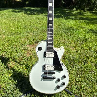 Upgraded Epiphone Les Paul Custom-Seymour Duncan-Road Runner HSC-Alpine White image 1