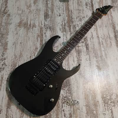 Ibanez RG570 MIJ Japanese Pre Prestige Original Wizard Neck Edge Tremolo Paul Gilbert Dimarzio PAF Pro Bridge Pickup Early 1990s Black Metallic image 6