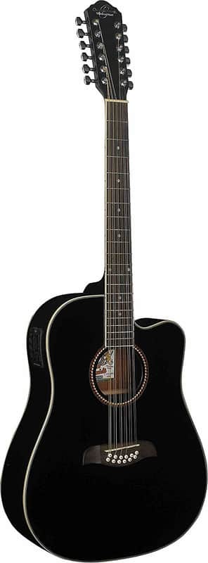 Oscar Schmidt OD312CEB Dreadnought Cutaway Style Mahogany Neck 12-String Acoustic-Electric Guitar image 1
