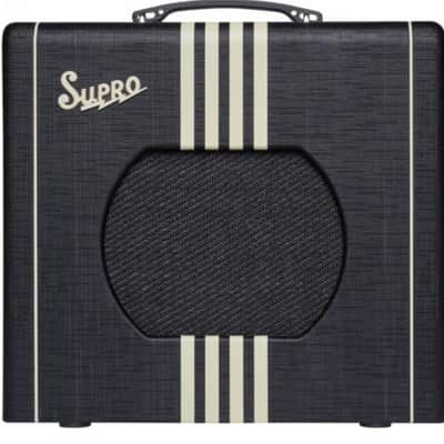 Supro 1820R Delta King 10 5-Watt 1x10" Guitar Combo - Black / Cream Stripes image 2