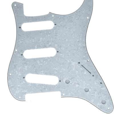 11 Hole ST/Strat Style Pickguard SSS Pick Guard for USA/Mexico Stratocaster/Strat White Pearl image 1