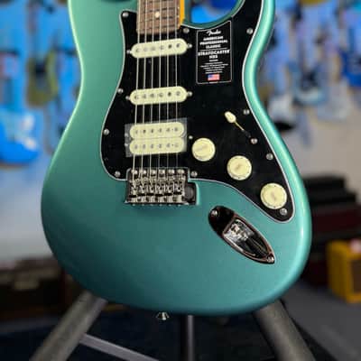 Fender American Professional Classic Stratocaster HSS Electric Guitar - Faded Sherwood Green Metallic GET PLEK'D! 186 image 1